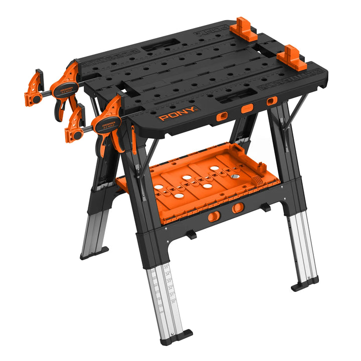 Pony Jorgensen - Table universelle pliante portable,chevalet de sciage 2 en 1