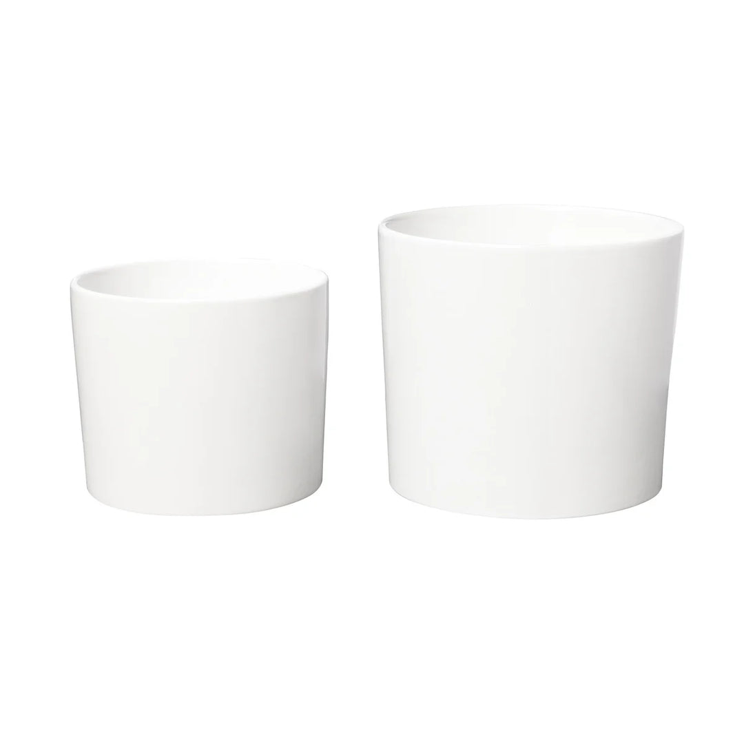 Mullally - Jardinières en céramique avec supports en bambou