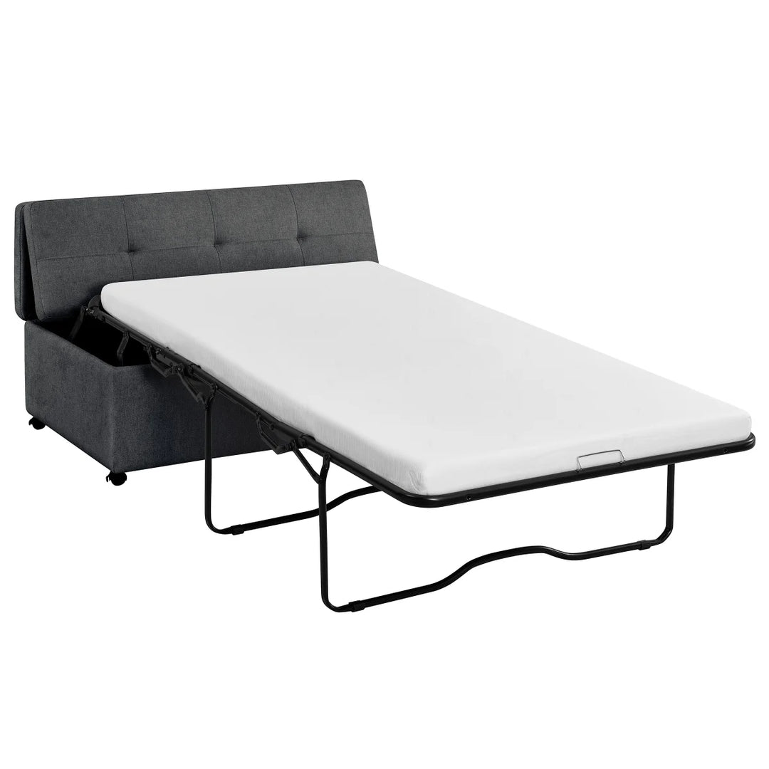 True Innovations - Pouf en tissu qui se transforme en lit