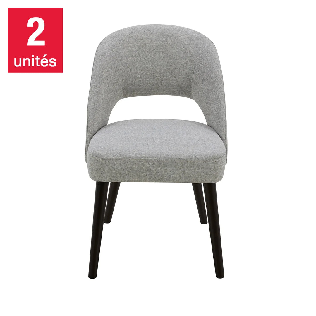 Gilman Creek - Ensemble de 2 chaises en tissu pour salle à manger