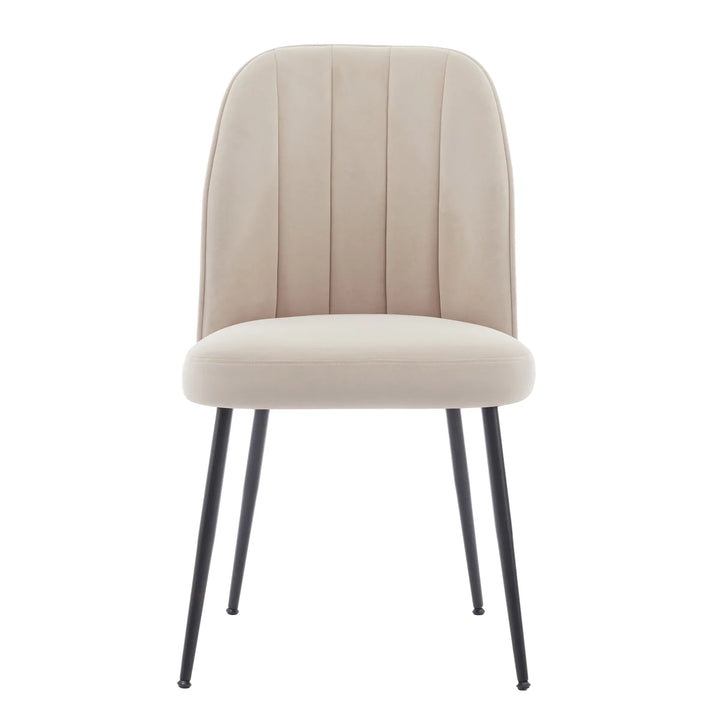 Wulin - Ensemble de 2 chaises de salle à manger en tissu