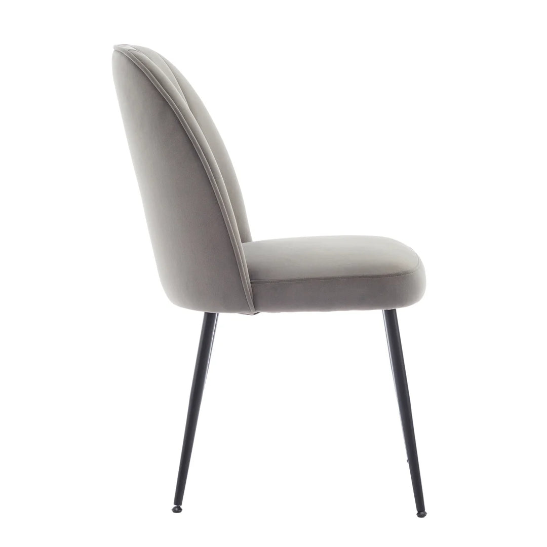 Wulin - Ensemble de 2 chaises de salle à manger en tissu