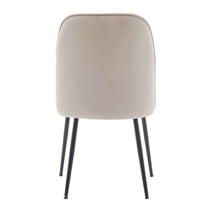 Wulin - Ensemble de 2 chaises de salle à manger en tissu