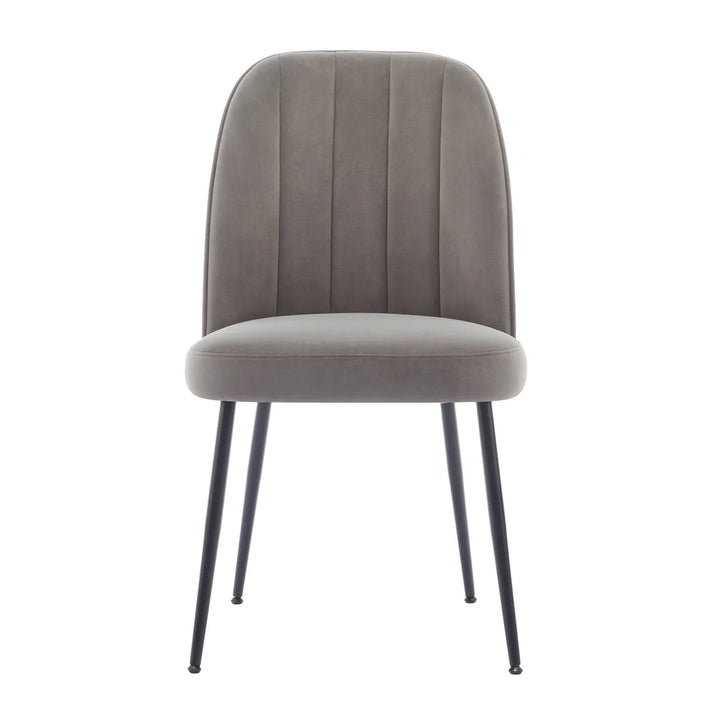 Wulin - Ensemble de 2 chaises de salle à manger en tissu