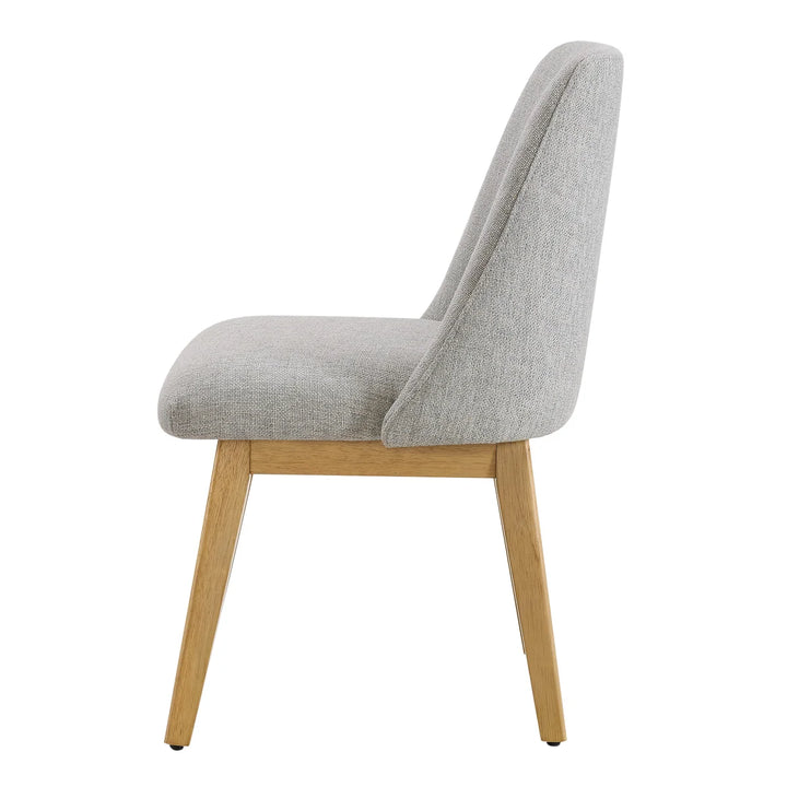 Aiden & Ivy - Ensemble de 2 chaises de salle à manger en tissu Destin