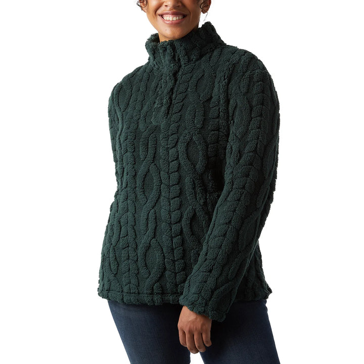 32 Degrées – Chandail en sherpa en tricot torsadé