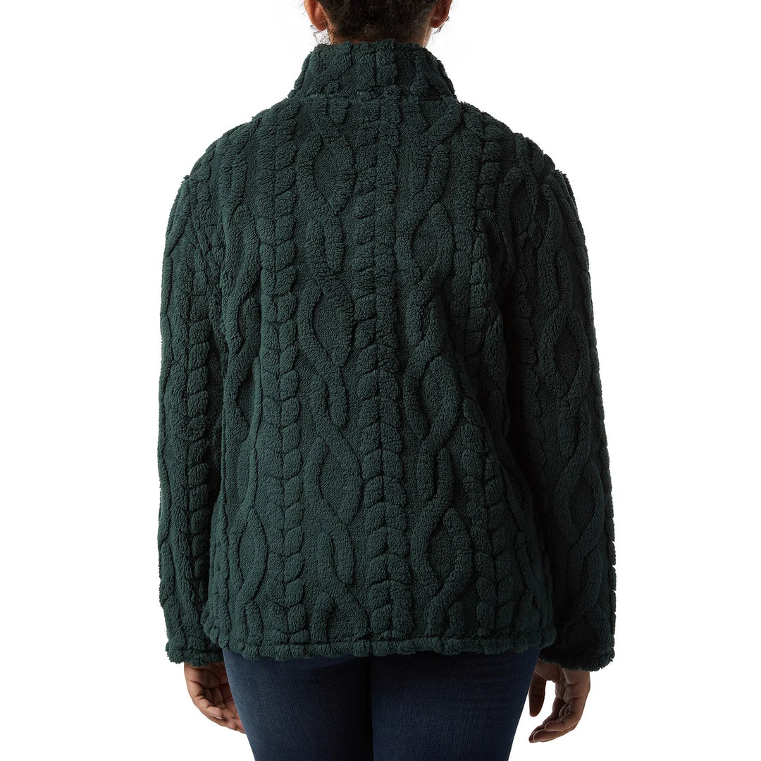 32 Degrées – Chandail en sherpa en tricot torsadé