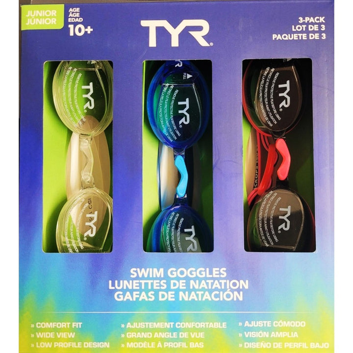 Tyr - Lunettes de natation, paquet de 3