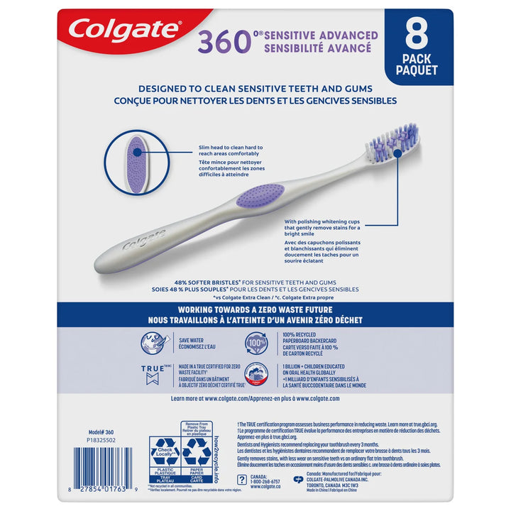 Colgate - Paquet de brosses à dents sensibilité avancée