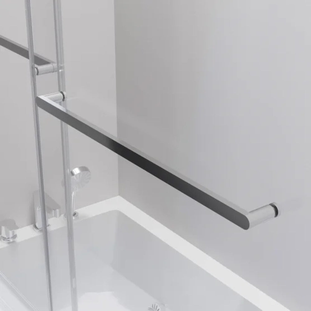 Hydro Vision - Kronos 60 in frameless reversible sliding bathtub door