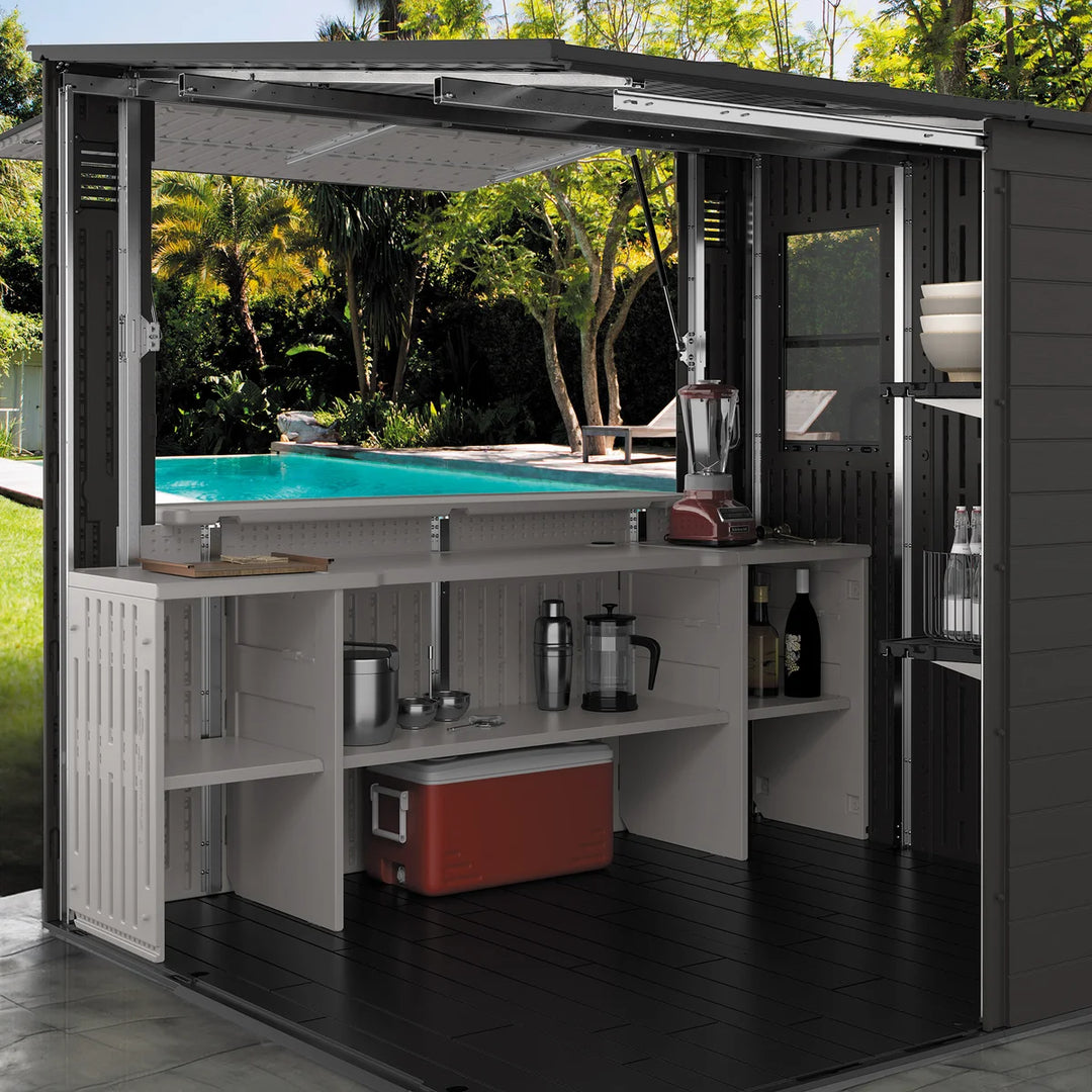 Suncast - Remise de rangement et de divertissement Cabana de 8 pi x 7 pi