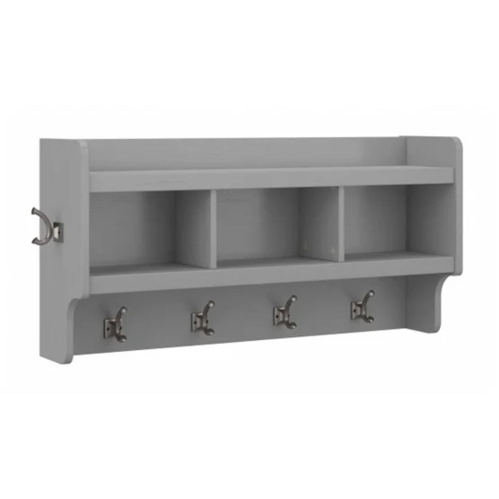 Bush Furniture Woodland - Porte-manteaux mural avec tablette