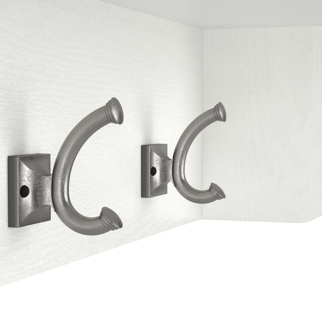 Bush Furniture Woodland - Porte-manteaux mural avec tablette