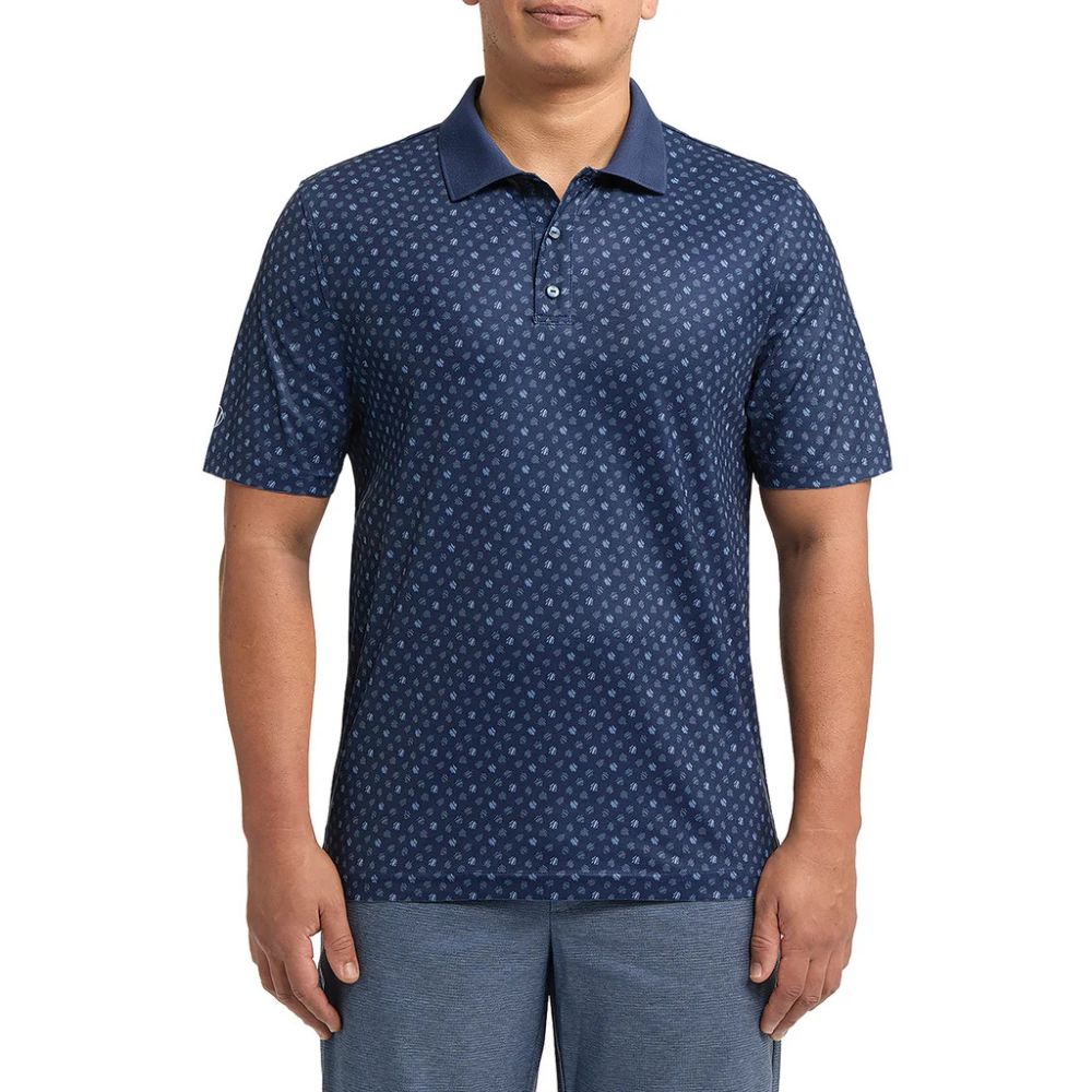 Sunice - Short Sleeve Printed Textured Polo