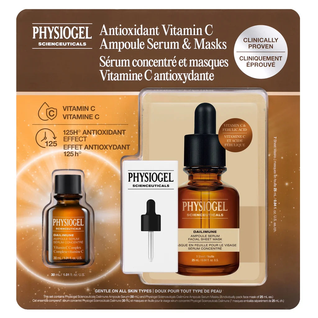 Physiogel Scienceuticals - Ensemble sérum et masques, 30 ml + 7 masques