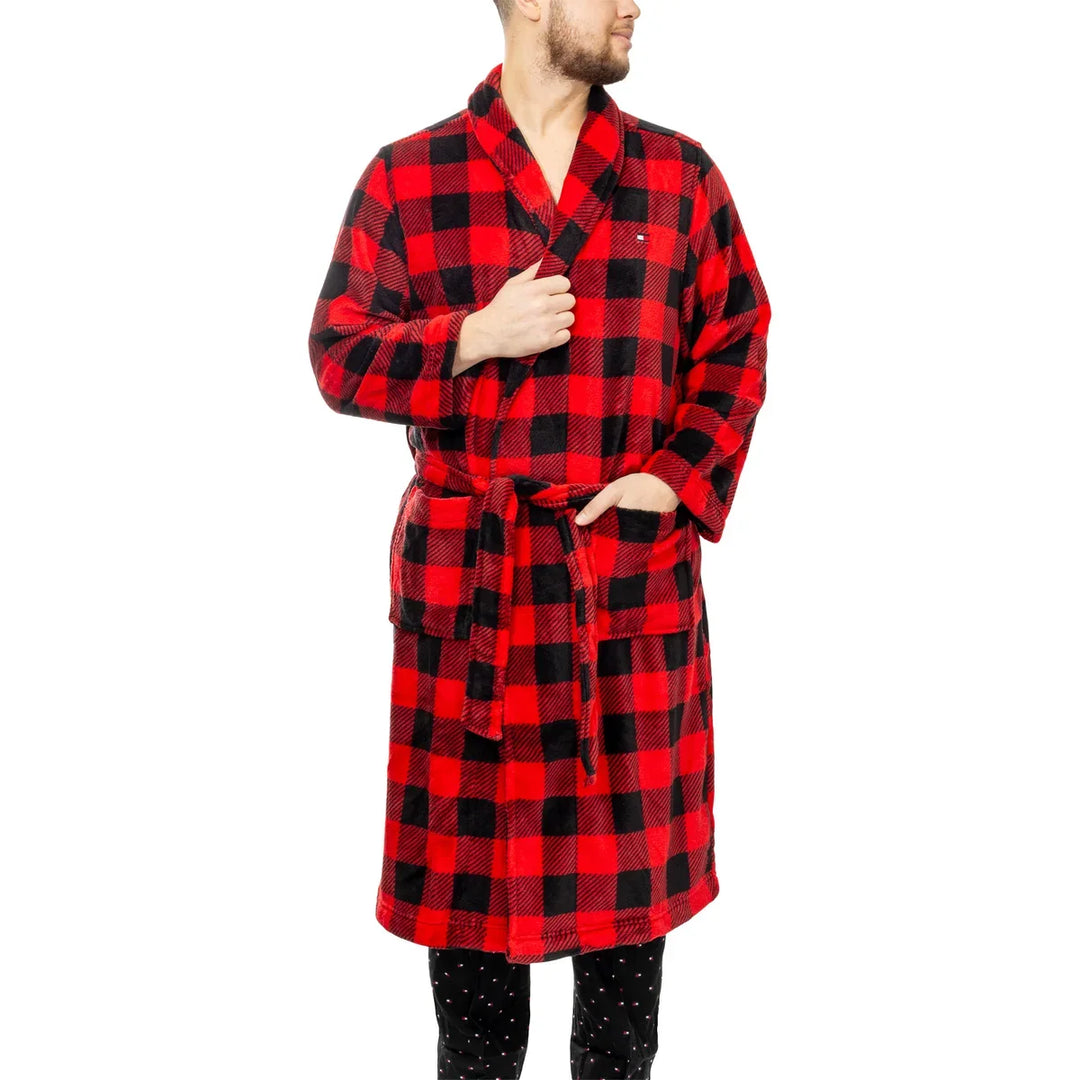Tommy Hilfiger - Robe de chambre en coton ouaté pelucheux