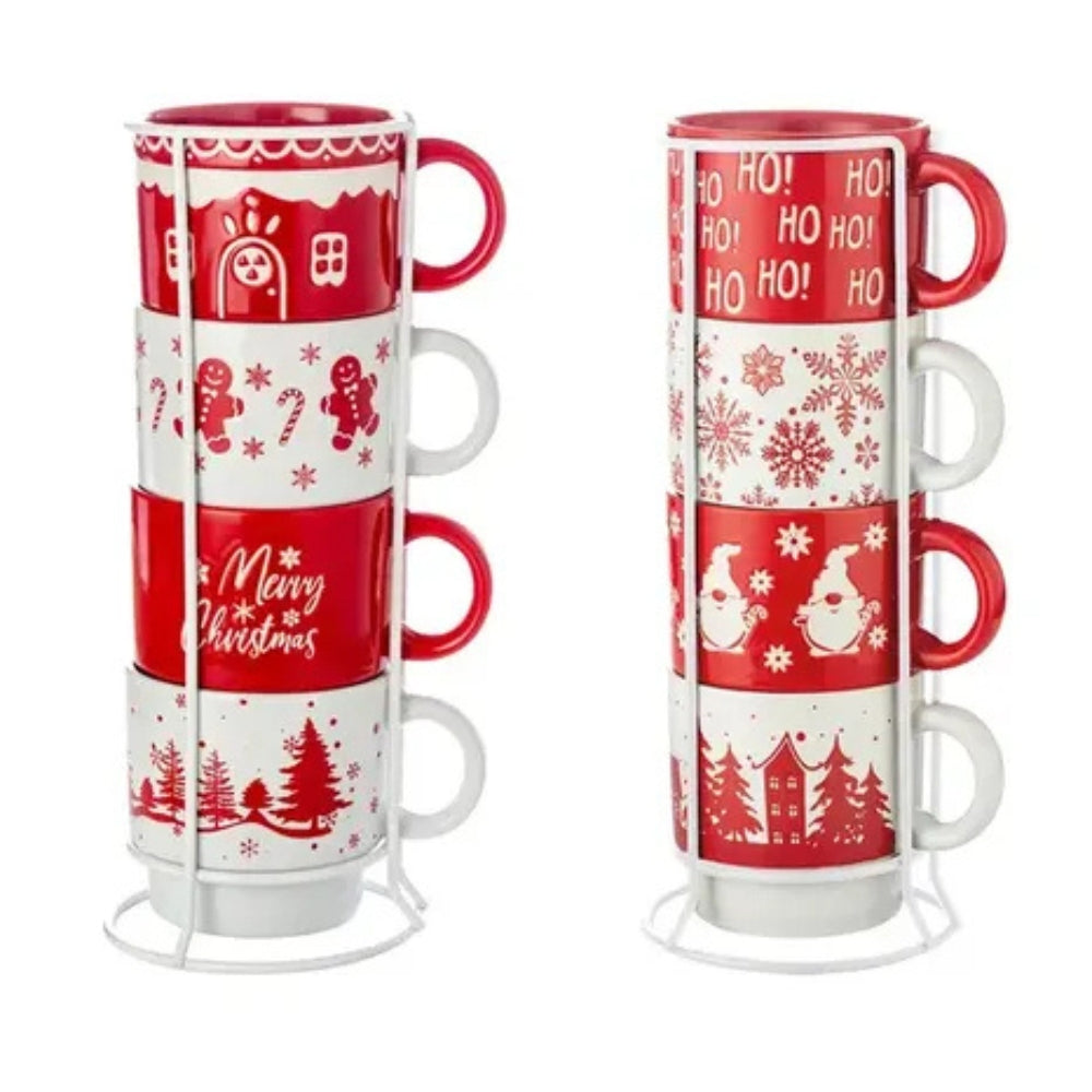 Signature Housewares - Tasses de Noël, paquet de 8 tasses