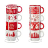 Signature Housewares - Tasses de Noël, paquet de 8 tasses