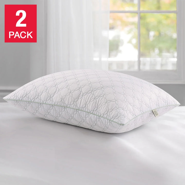 Martha Stewart - Oreillers matelassé Trellis Bloom, paquet de 2