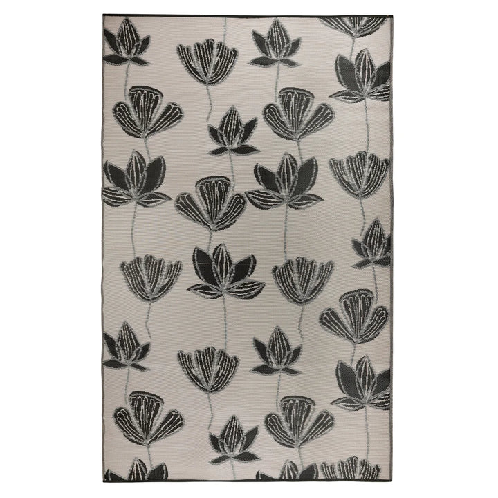 Viana - Tapis réversible d'intérieur/extérieur Bahamas Collection Midnight Lotus
