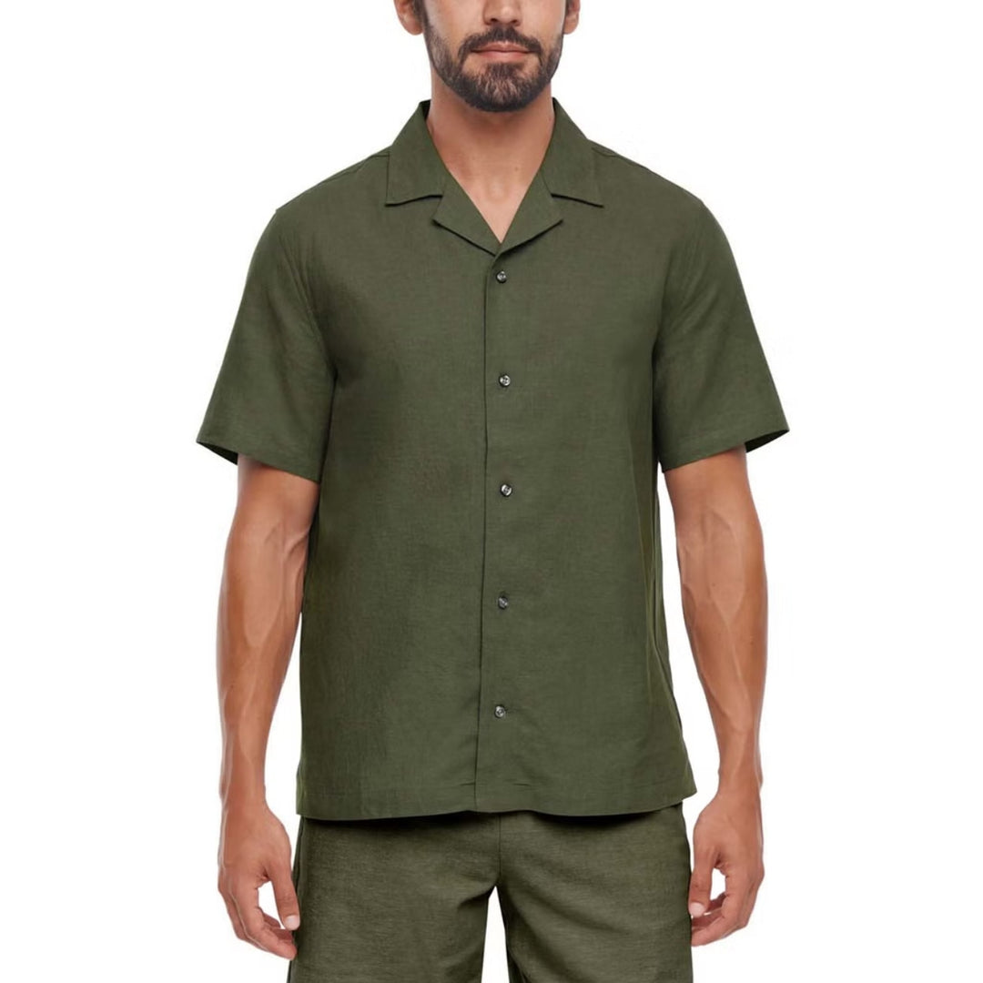 Gap - Chemise à manches courtes en lin mélangé