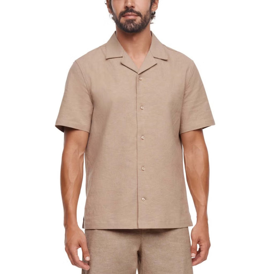 Gap - Chemise à manches courtes en lin mélangé