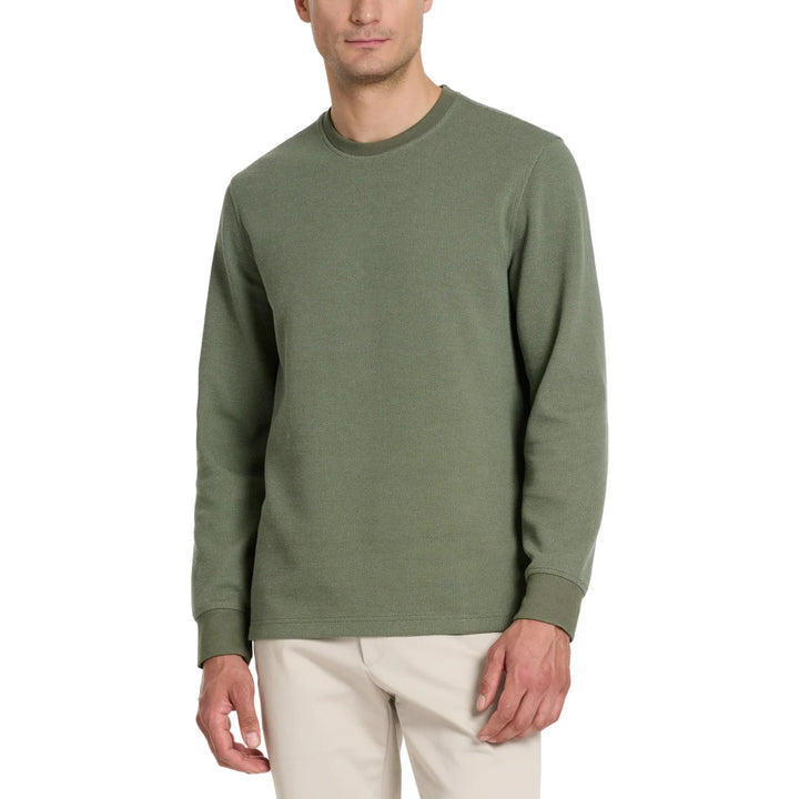 Van Heusen - Chandail à manches longues et col rond en jacquard