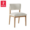 Aiden & Ivy - Chaises de salle à manger en tissu Tate, paquet de 2