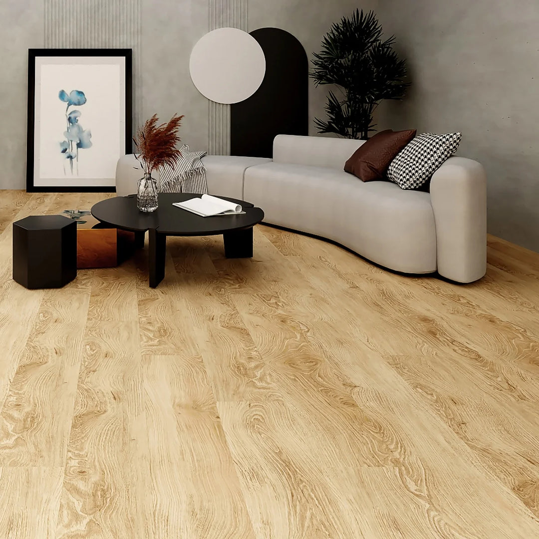 Mono Serra - Revêtement de sol en vinyle SPC Luxuria Natural Hickory 15 cm (5,91 po)