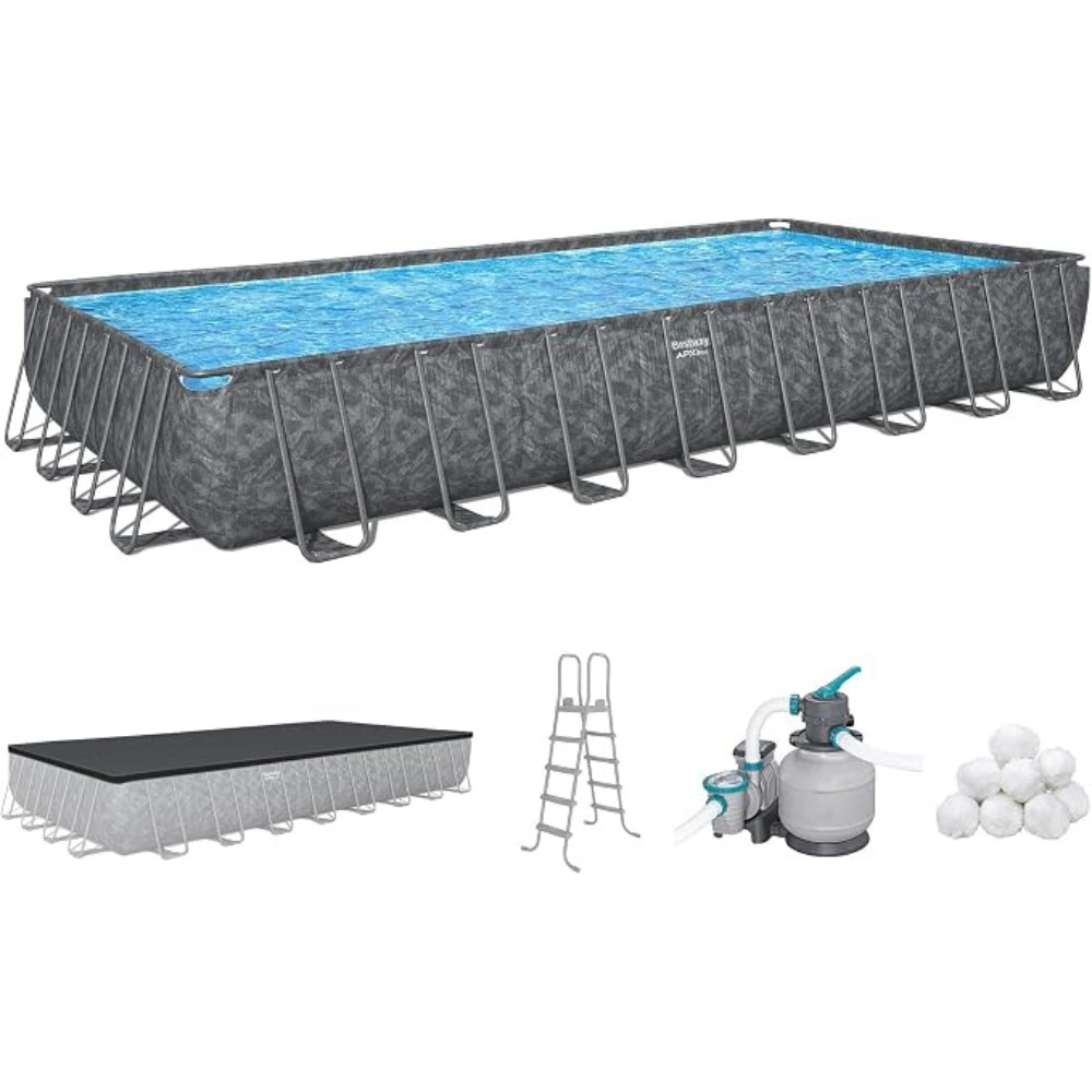 Bestway - Above ground pool with sand filter pump APX 365, 31 x 16 ft