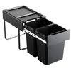 Richelieu - Sliding trash can, 2 bins of 30 L