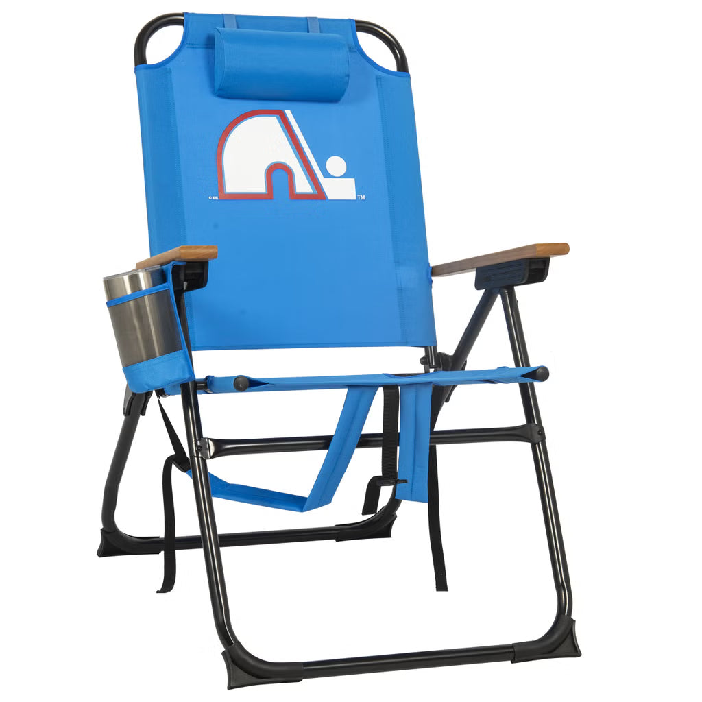 NHL - Folding chair with wooden armrests, 4 positions