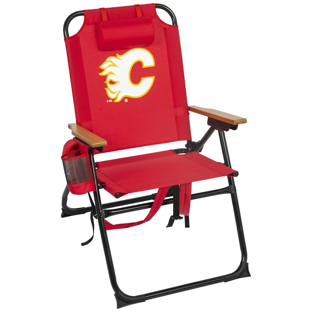 NHL - Folding chair with wooden armrests, 4 positions