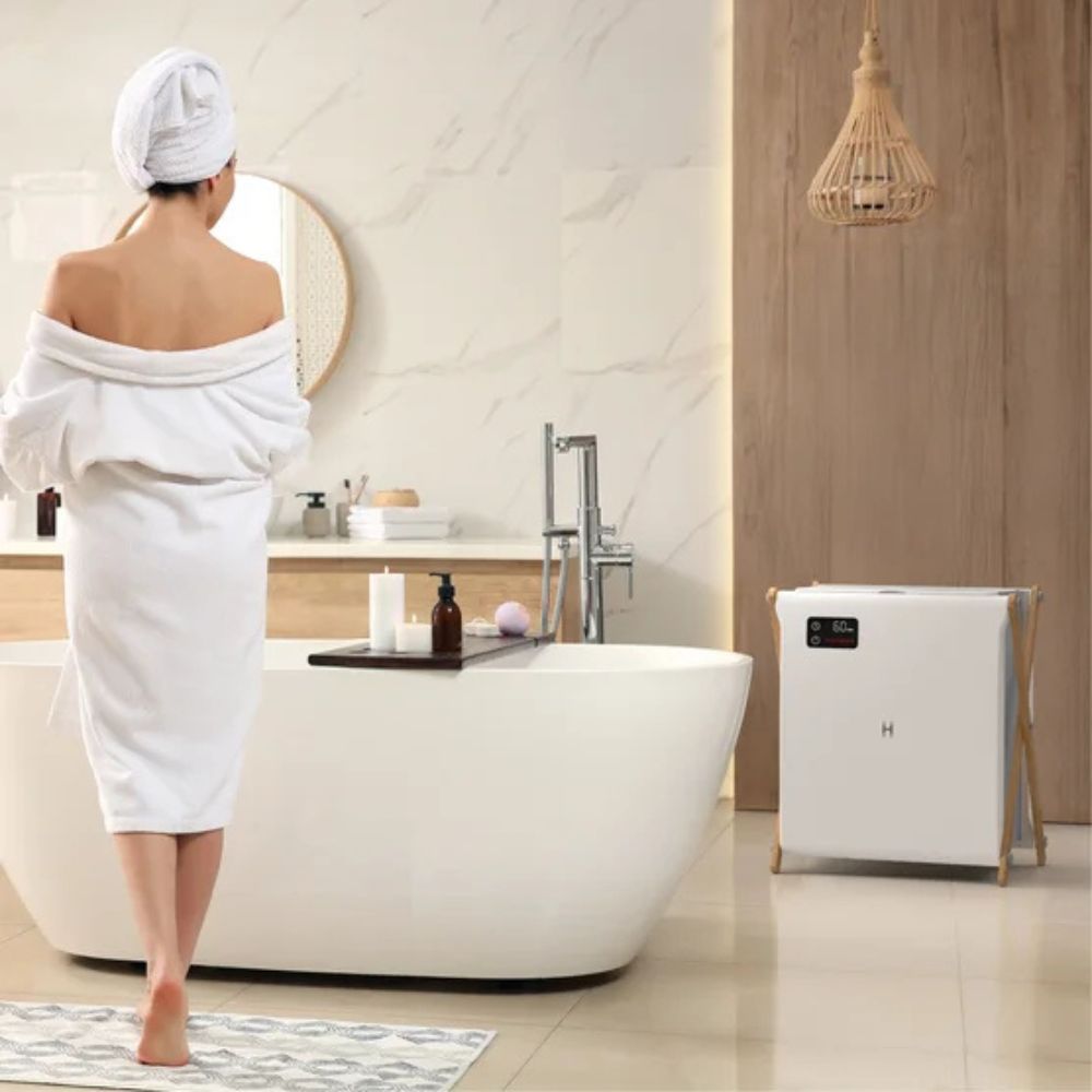 Homedics - XL Heated and Folding Laundry Basket