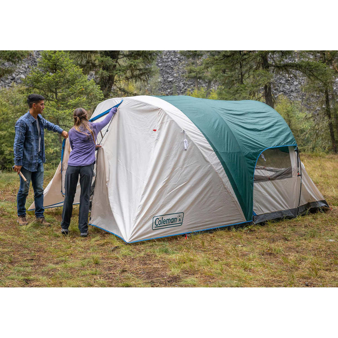Coleman - 4-Person Cabin Camping Tent with Mosquito Net