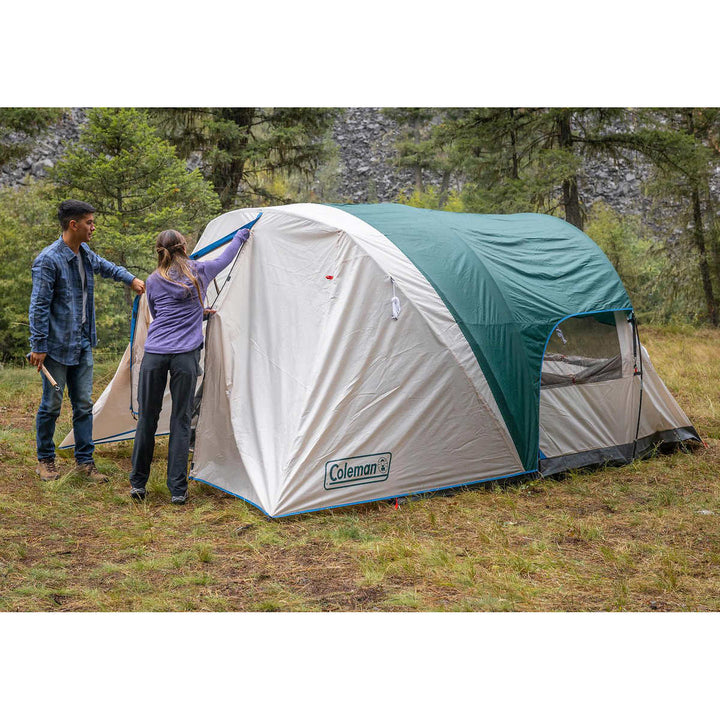 Coleman - 4-Person Cabin Camping Tent with Mosquito Net