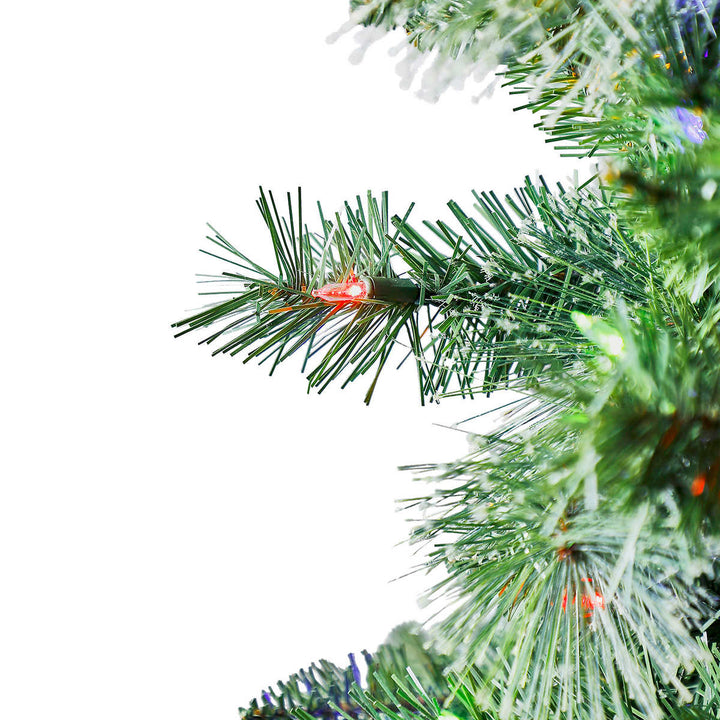 Bennington - 7.5-foot Pencil EZ Connect Blue Pre-lit Artificial Christmas Tree