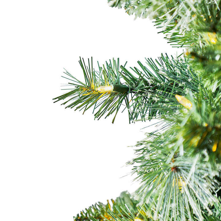 Bennington - 7.5-foot Pencil EZ Connect Blue Pre-lit Artificial Christmas Tree