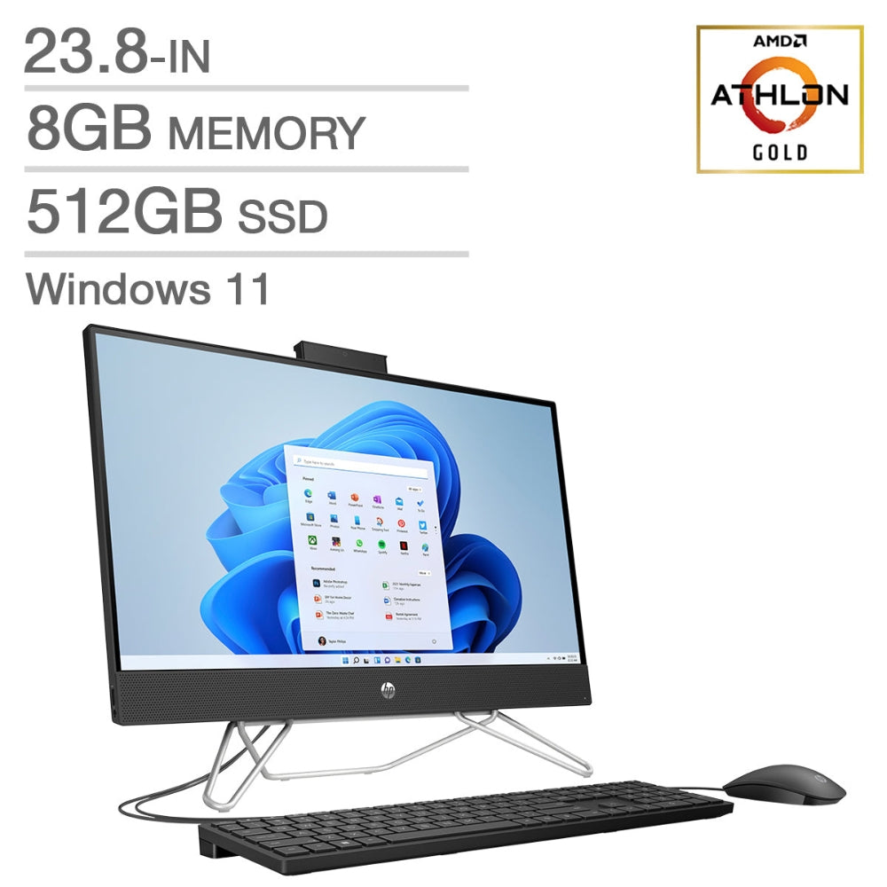 HP - All-in-One Desktop Computer 24-cb0309, AMD Athlon Gold 3150U