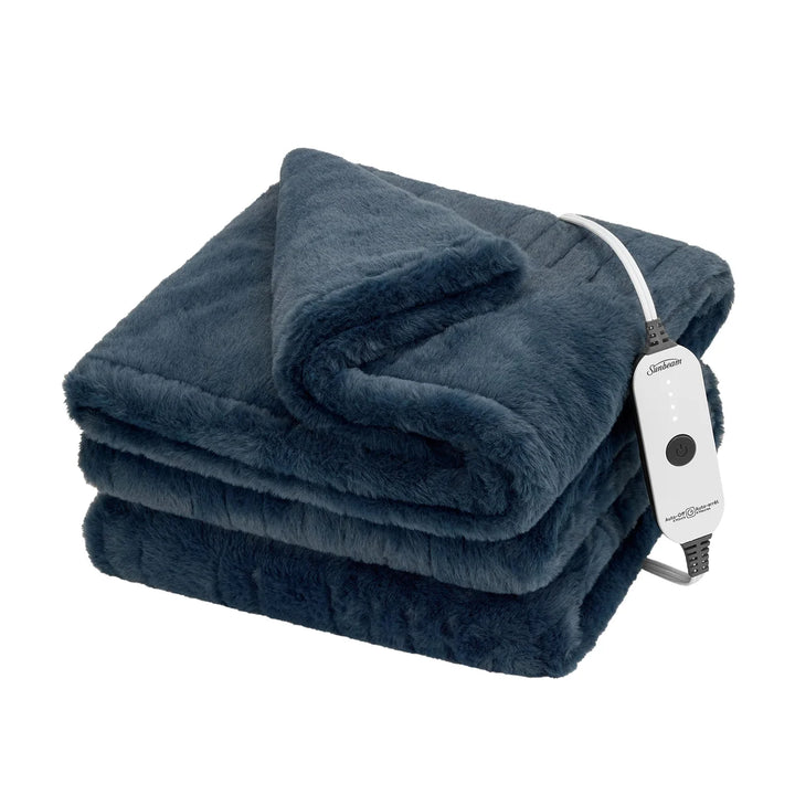 Sunbeam - Jeté chauffant en luxe simili fourrure