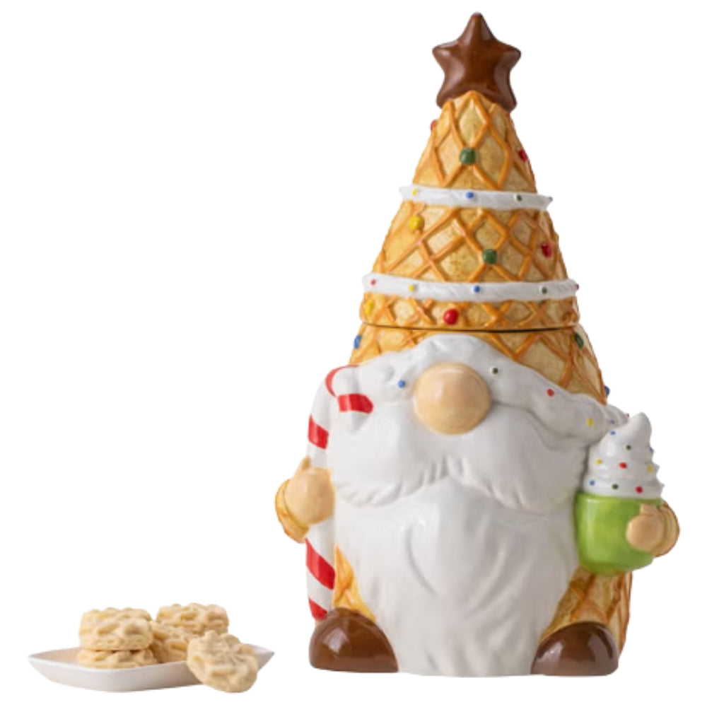 Pot à biscuits en céramique de gnome