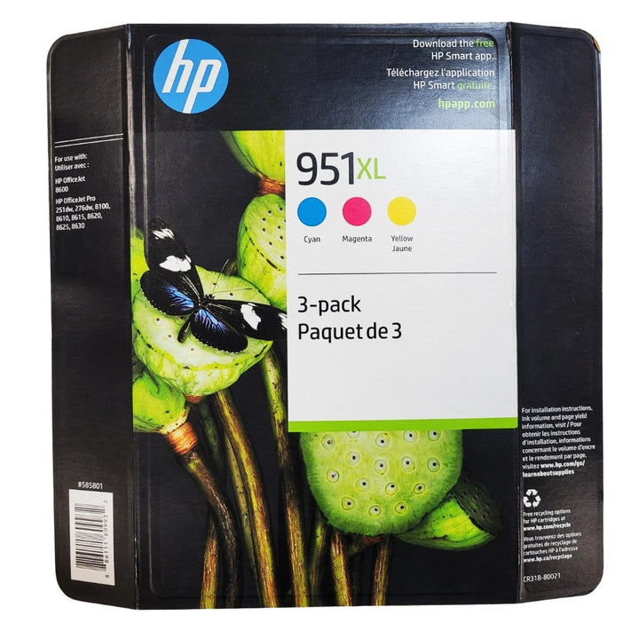 HP - Paquet de 3 cartouches d'encre 951XL