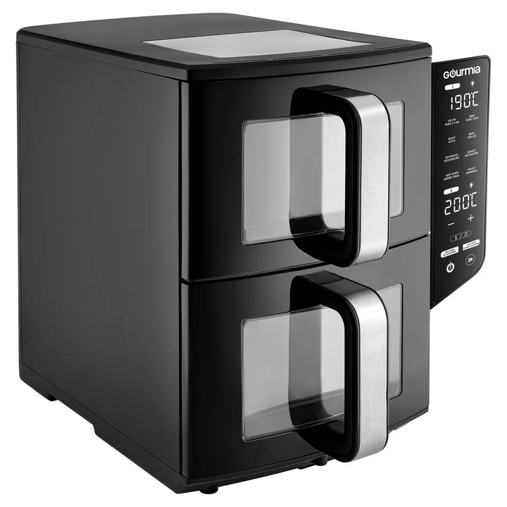 Gourmia - Friteuse à air 4 plats à double panier, 10.4 L