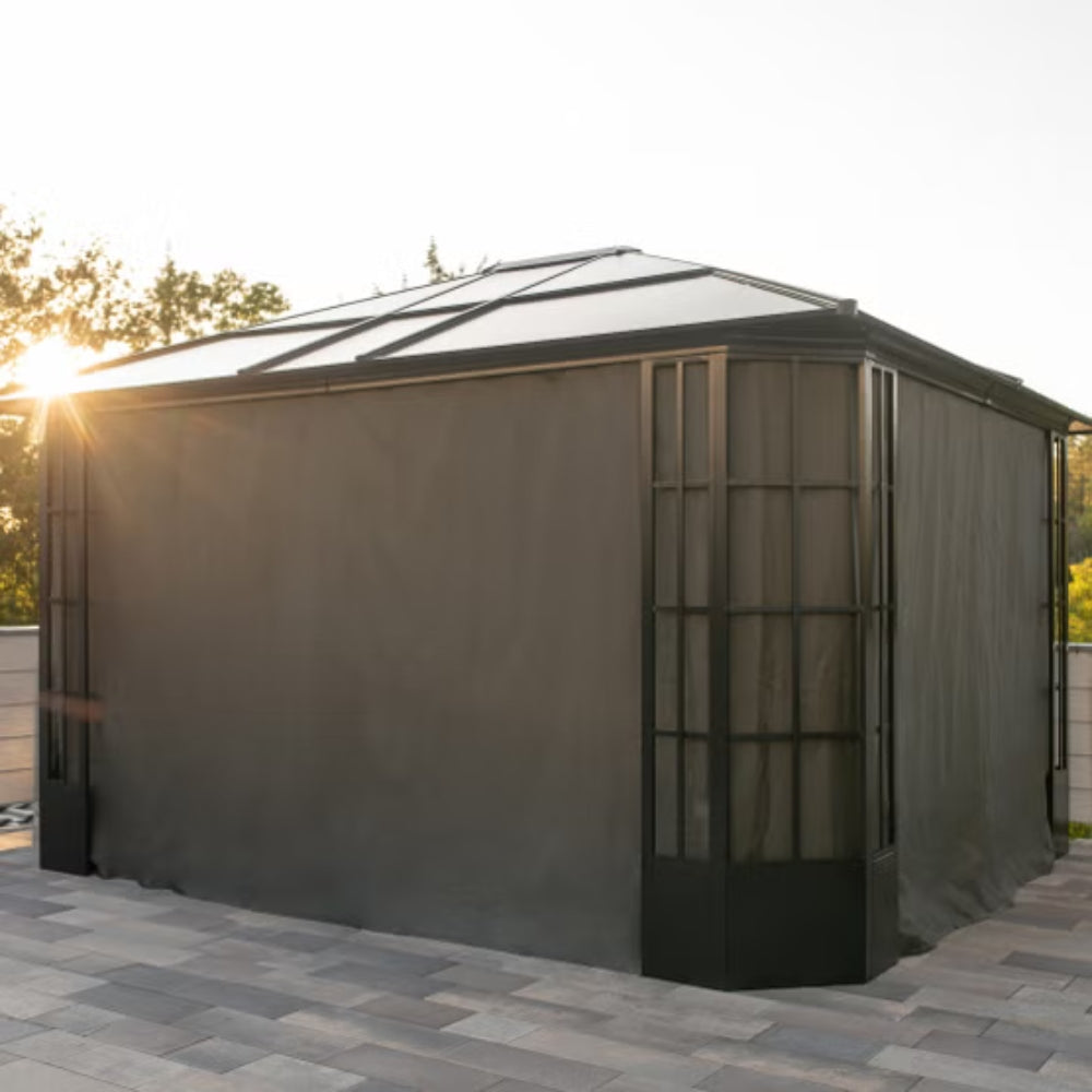 Sojag - Gazébo PC 8mm avec moustiquaire en nylon Savino 12X14 pi