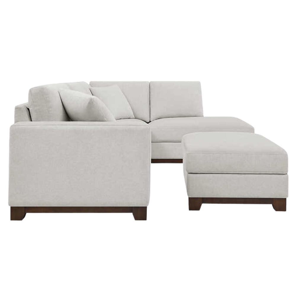 Thomasville - Three Piece Sectional Sofa with Storage Ottoman 