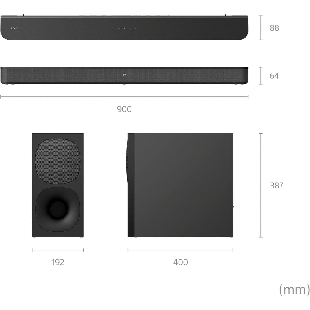 Sony HT-S400 2.1 Channel Soundbar with Wireless Subwoofer