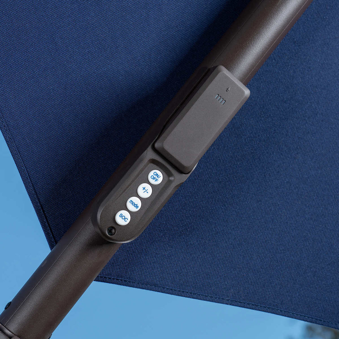 Sunvilla - Parasol rond à DEL solaire de 3,35 m (11 pi)