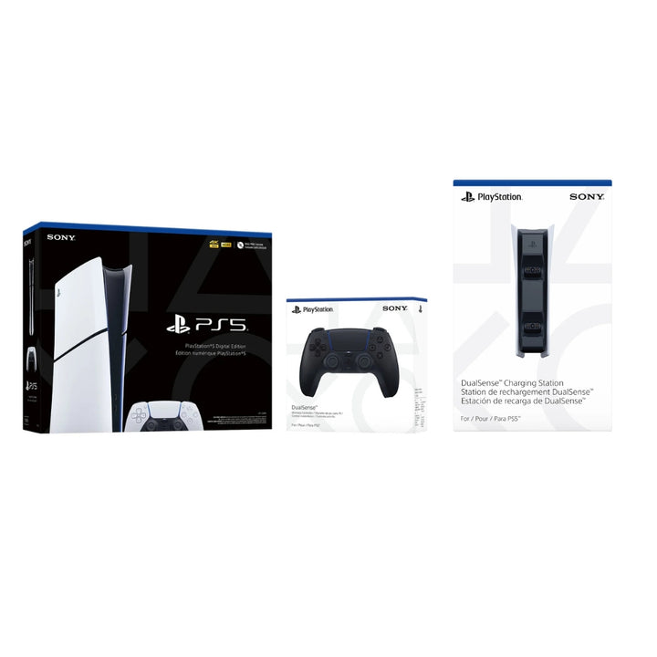 PlayStation 5 – Ensemble Console mince édition numérique / Rechargement DualSense