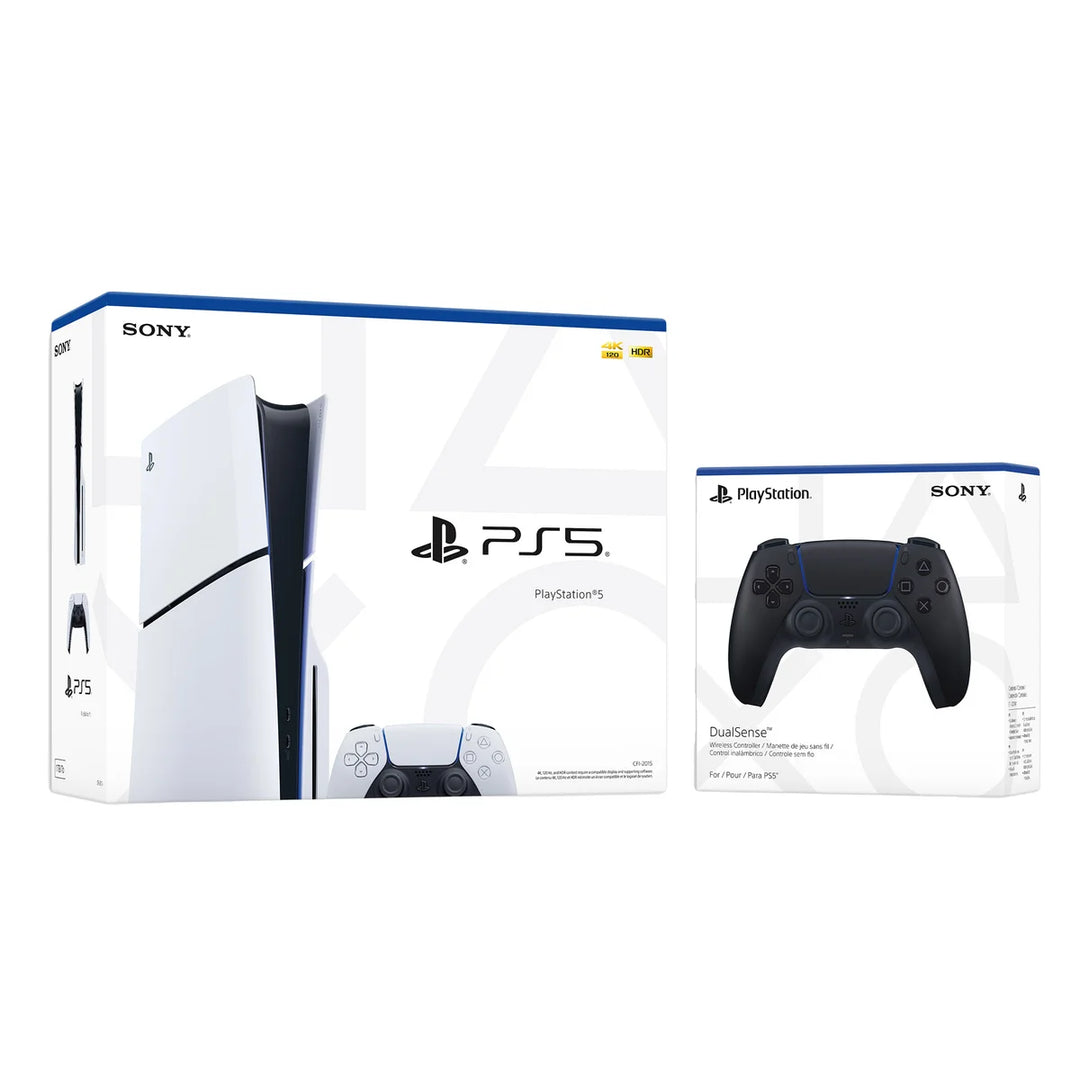 PlayStation 5 – Ensemble Console slim disc / manette Noir minuit DualSense