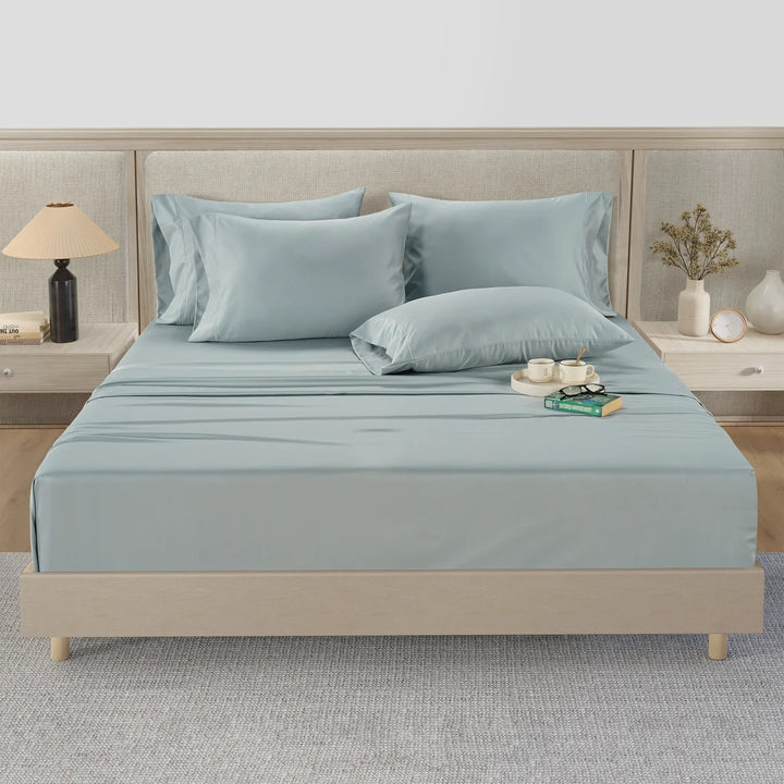 Hotel Signature Sateen - Ensemble de draps 6 pièces à contexture de 800 fils